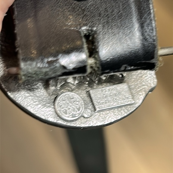 Vintage Siskyou Telephone Lineman Pewter Belt Buckle and Bechmark Black Belt - Picture 9 of 13